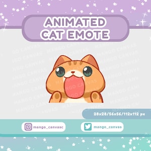 Geanimeerde oranje kat emote-lik-emote