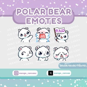 Twitch Emotes-Polar Bear Emotes Set 1