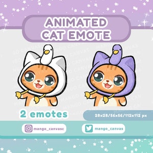 Geanimeerde oranje katten-emote-Wiggle-emote