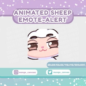 Geanimeerde schapen-emote-waarschuwing/grijns-emote #2
