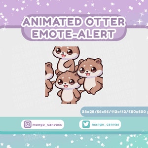 Geanimeerde otter-emote-waarschuwing/inval-emote-waarschuwing
