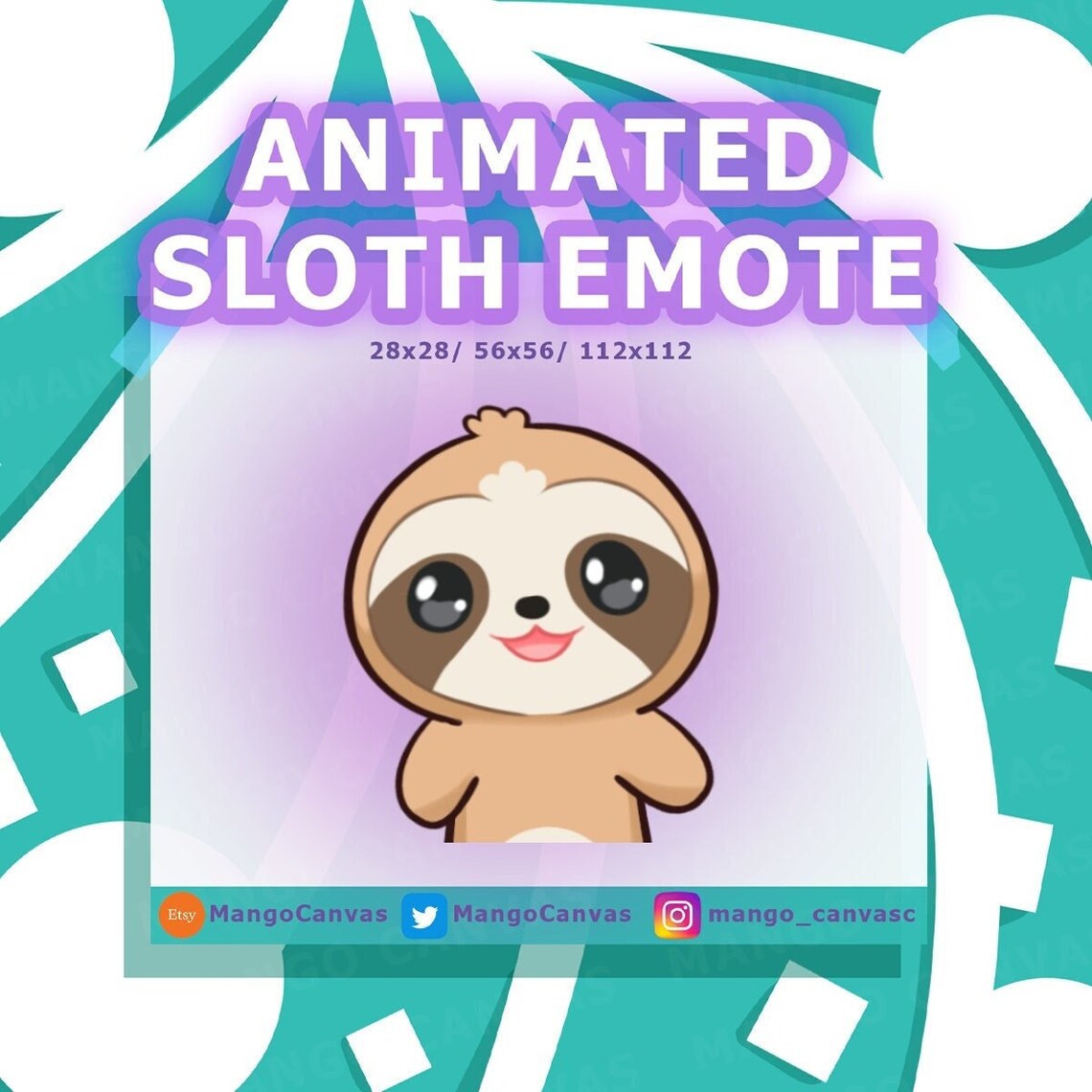 Sloth Emotes Animated Sloth Emote-wiggle Emote - Etsy