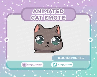 Animated Gray Cat Emote-Plink emote
