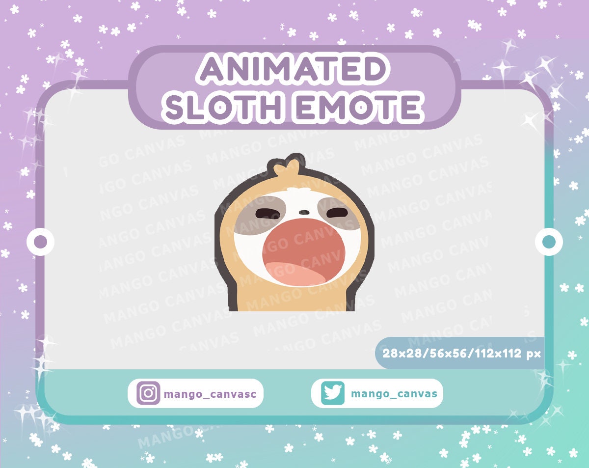 Sloth Emotes Animated Sloth Emote-bongo Emote - Etsy