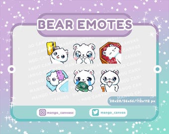 Twitch Emotes-Polar Bear Emotes Set 4