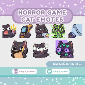 Black Cat Emotes-Horror Game Emotes