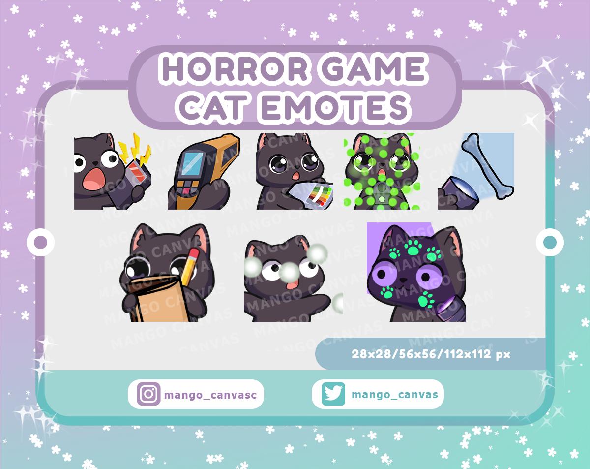 Black Cat Emotes-Horror Game Emotes