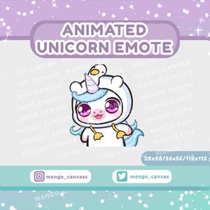Animiertes Einhorn Emote-Wackel Emote