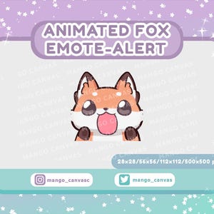 Animierter Fuchs Emote Alarm/Lick Emote