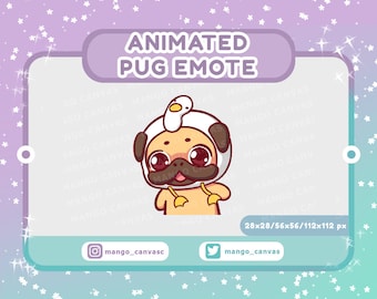 Animated Pug Emote-Wiggle Emote