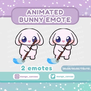 Geanimeerde konijn emote: schone emote