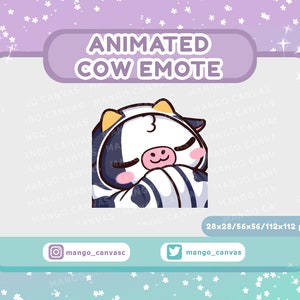 Geanimeerde koe-emote: gezellige emote
