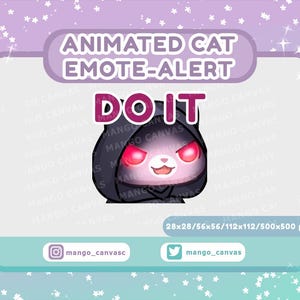 Animated Pink Cat Emote-Alert /Do It Emote-Alert