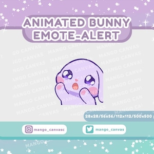 Animated Purple Bunny Emote-Alert/Uppie Emote-Alert
