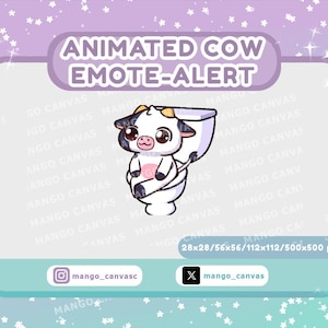 Animierte Kuh Emote Alarm /Toilet Emote Alarm