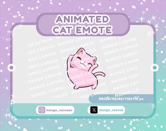Animated Pink Cat Emote / Dance Emote