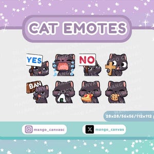 Black Cat emotes-Set 3
