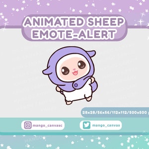Geanimeerde schapen-emote-waarschuwing/spin-emote