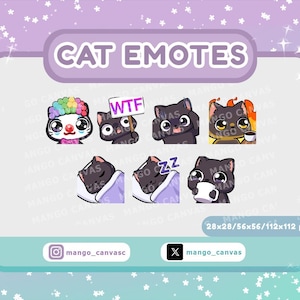 Black Cat Emotes - Set 2