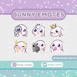 Twitch Emotes-Bunny Emotes Set 4