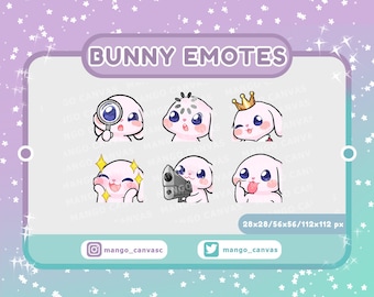 Twitch-emotes-set konijnen-emotes 4