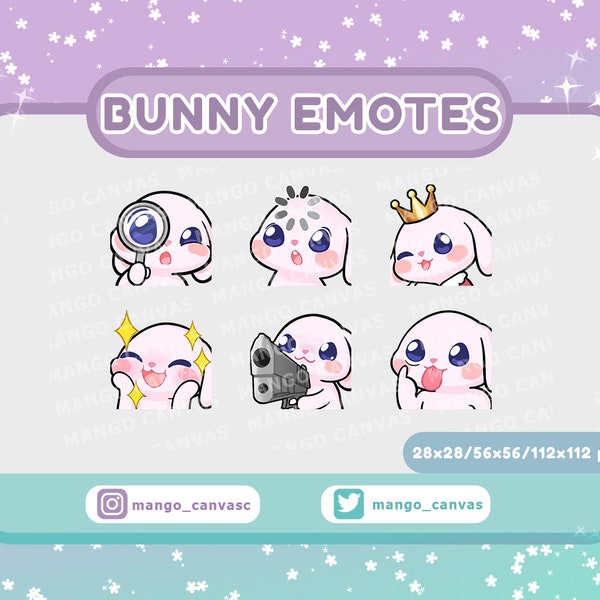 Twitch Emotes-Häschen Emotes Set 4