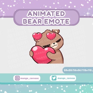 Animated Bear Emote-Heart Emote