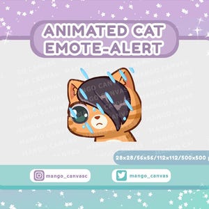 Animierte Katze Emote Alarm /Emo Emote Alarm