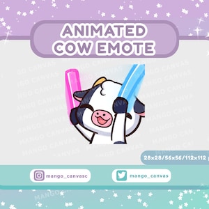 Animierte Kuh Emote-Licht Stab Emote