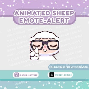Geanimeerde schapen-emote-waarschuwing/eigenlijk emote-waarschuwing