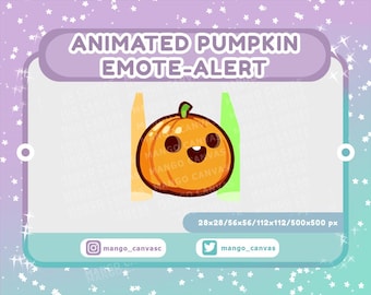 Animated Pumpkin Emote-Alert /Dance Emote-Alert