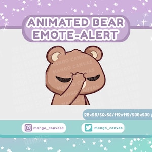 Animierter Bär Emote Alarm/Facepalm Emote Alarm