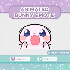 Geanimeerde konijn-emote-lik-emote