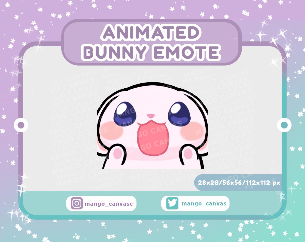 Animated Bunny Emote-lick Emote - Etsy