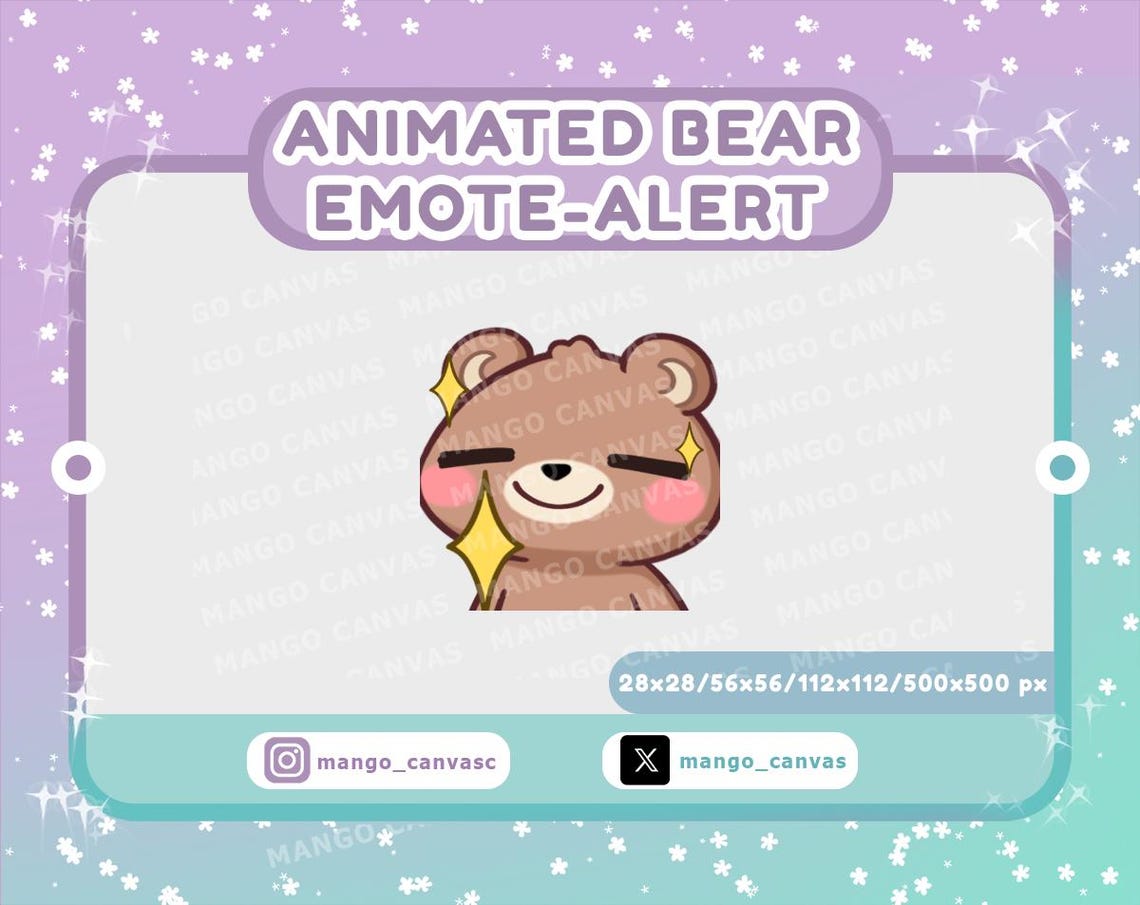Animated Bear Emote-alert/ Smile Emote-alert - Etsy