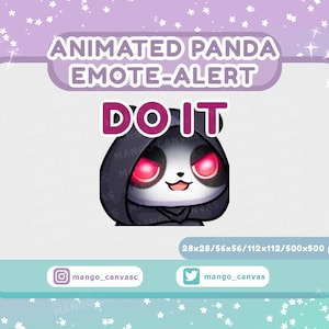 Alerta de emoticón de panda animado / Alerta de emoticón Hazlo