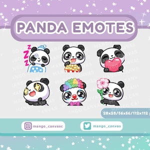 Emoticones de Twitch: conjunto de emotes de Panda n.° 1
