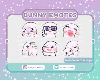 Twitch Emotes-Bunny Emotes Set 5