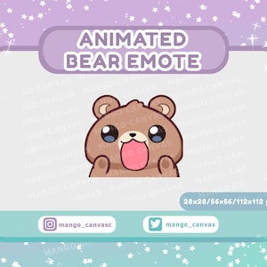 Geanimeerde beer-emote-lik-emote