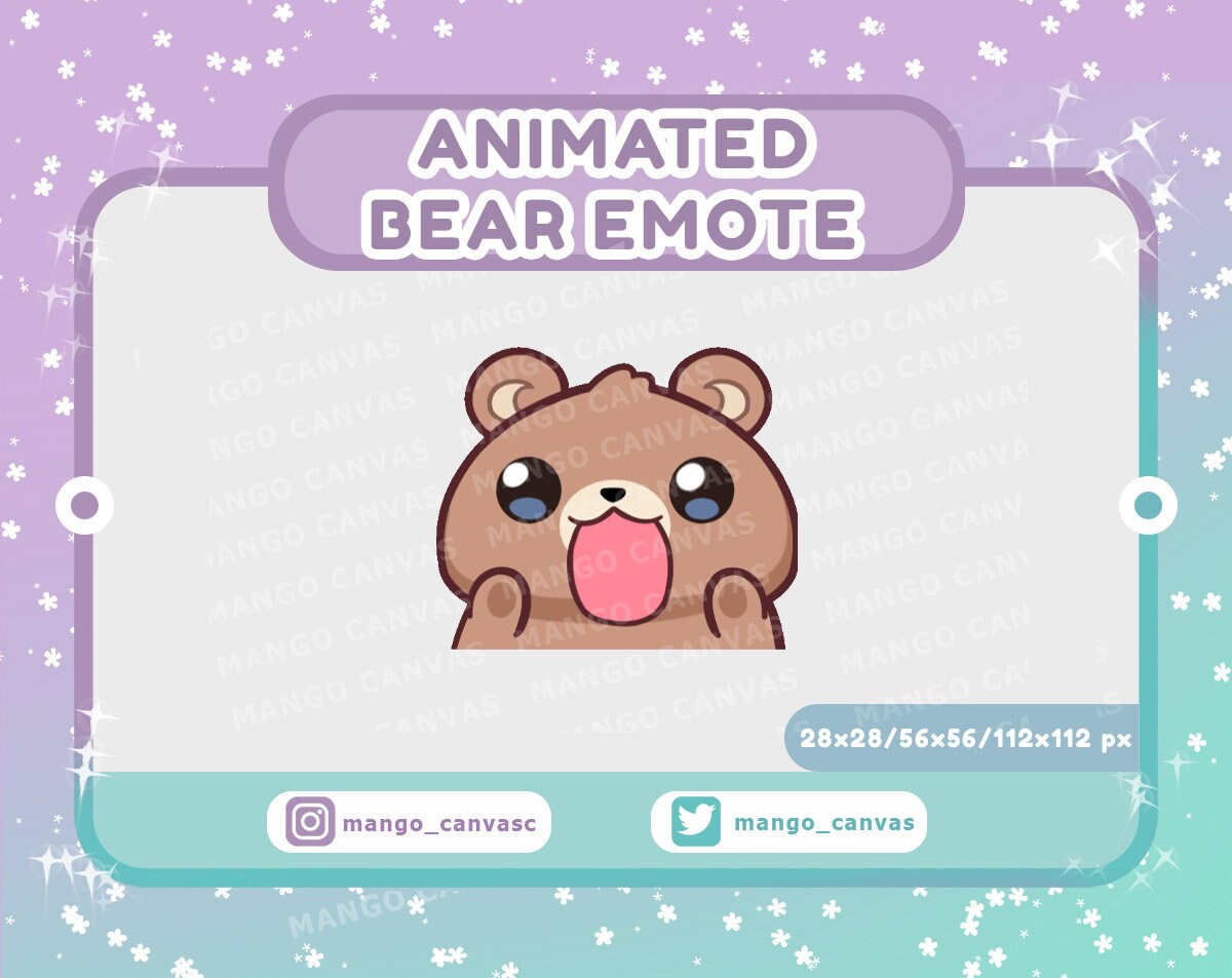 Animated Bear Emote-Lick Emote