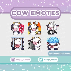 Twitch Emotes-Cow Emotes Set 7