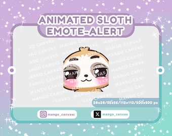 Animated Sloth Emote-Alert/ Smirk Emote #2