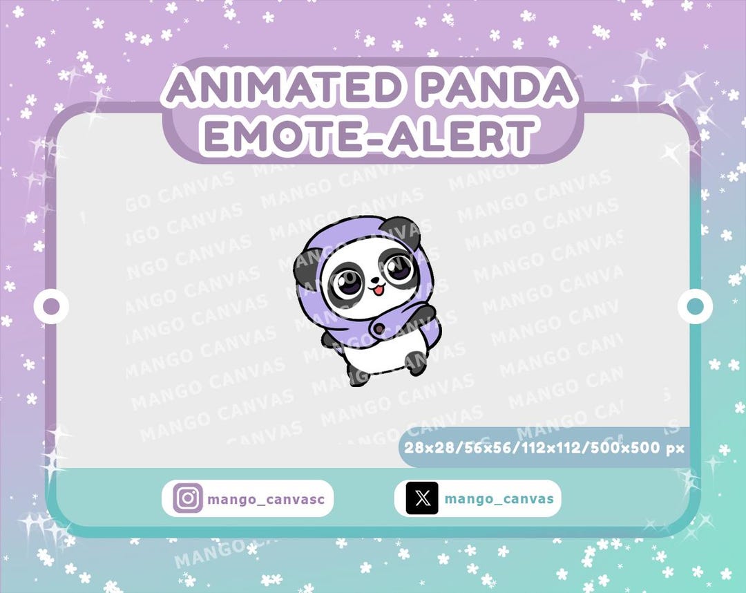 Animated Panda Alert-emote/spin Emote-alert - Etsy UK