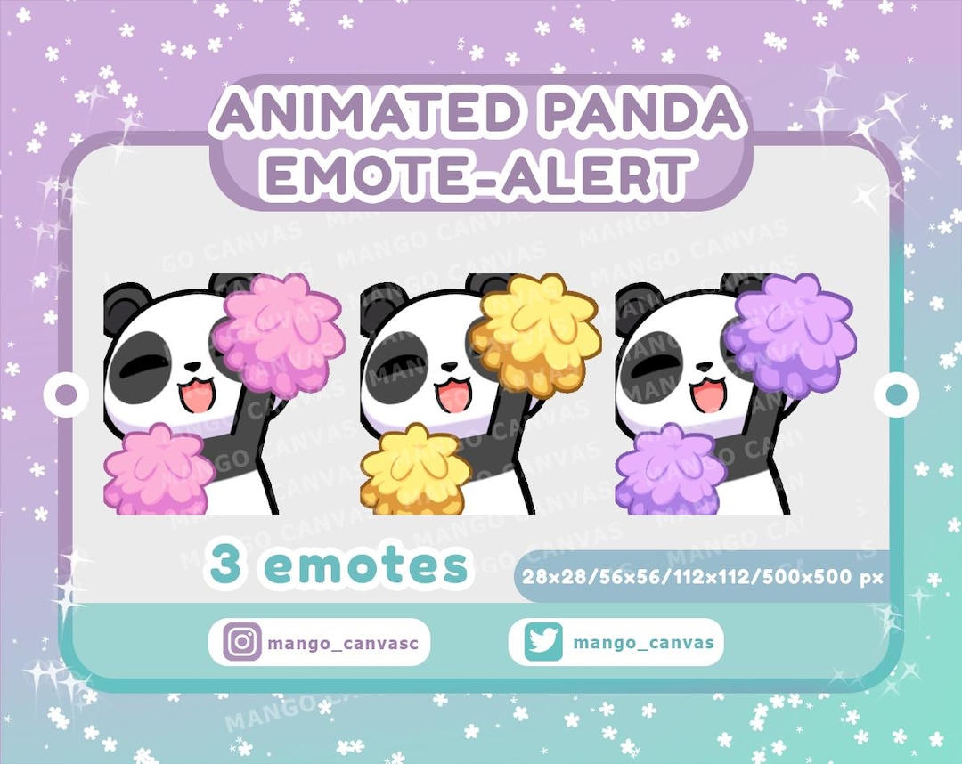 Animated Panda Emote-alert/ Pompom Emote-alert - Etsy