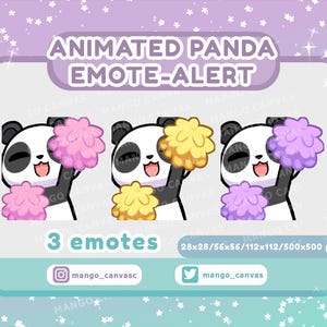 Alerta de gesto de panda animado/Alerta de gesto de pompón