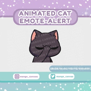 Geanimeerde zwarte kat-emotemelding/facepalm-emotemelding