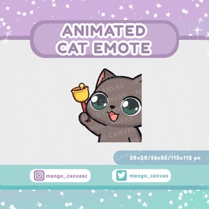 Animated Gray Cat Emote-Dinkdonk emote