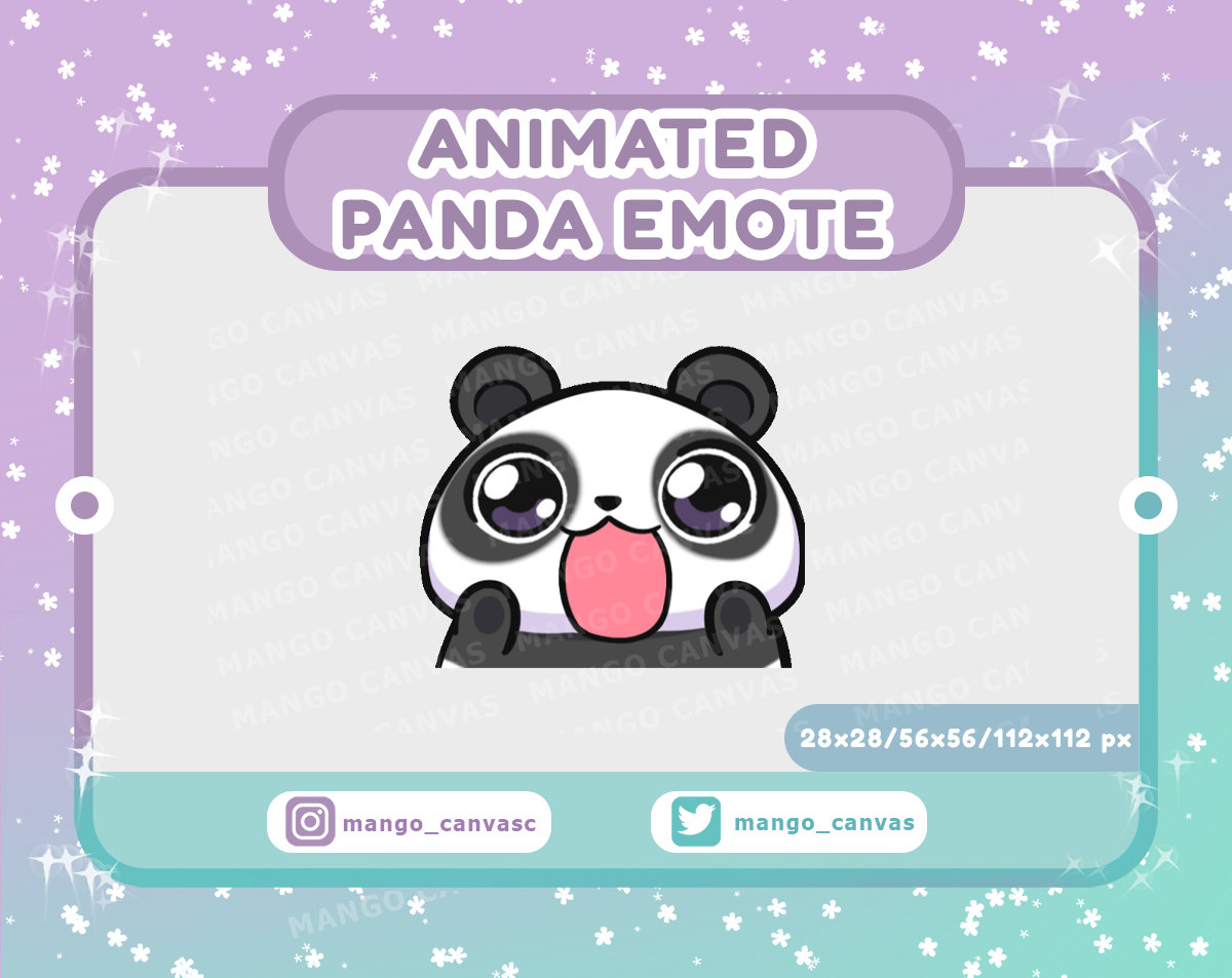 Animated Panda Emote-Lick Emote