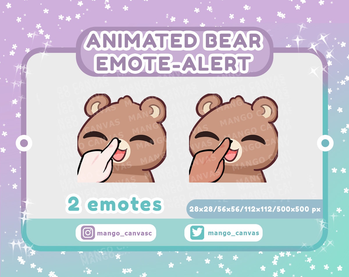 Animated Bear Emote Alert /boop Emote-alert - Etsy