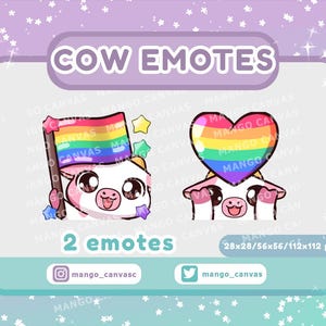 Geanimeerde roze koe-emote-Pride-emotes